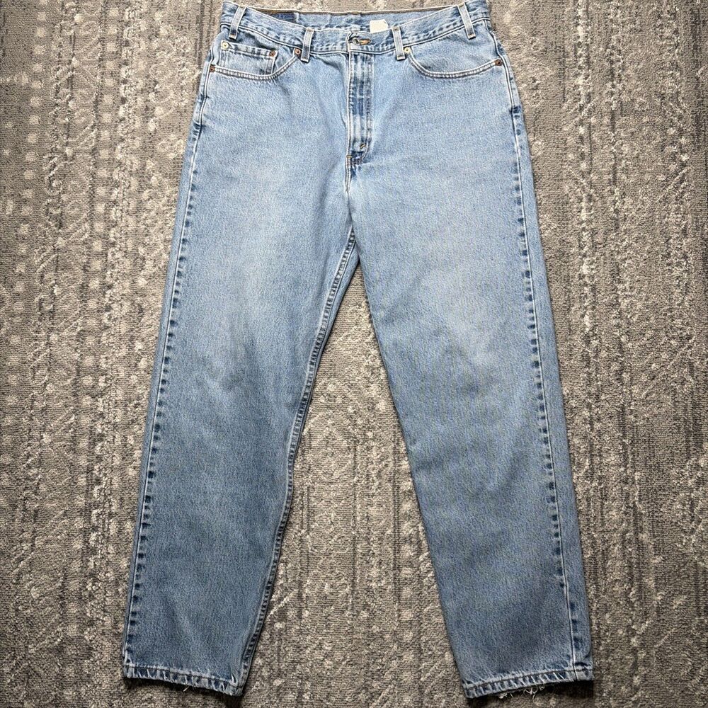 Vintage Y2K Levis 550 Relaxed Fit Jeans Mens 38x32 Light Wash Denim Tapered USA
